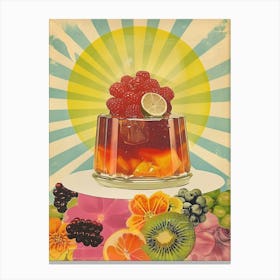 Fruity Jelly Retro Collage 1 Canvas Print