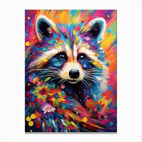 A Bahamian Raccoon Vibrant Paint Splash 2 Canvas Print