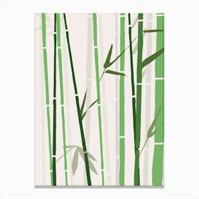 Bamboo Rainbow Green Canvas Print
