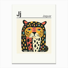 Animals Alphabet Jaguar 3 Canvas Print