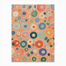 Abstract Pastel Circles 1 Canvas Print