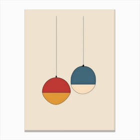 Two Colorful Spheres Canvas Print