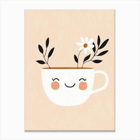 Happy Cup Of Tea Canvas Print