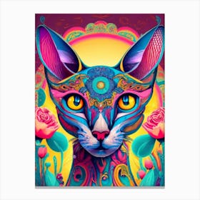 Psychedelic Cat Canvas Print