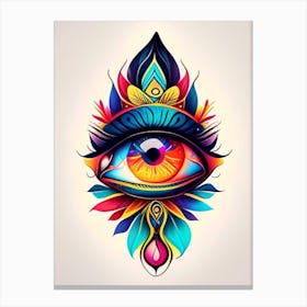 Consciousness, Symbol, Third Eye Tattoo 2 Canvas Print