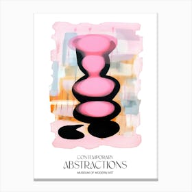 Pink Pop Painting Abstract 6 Exhibition Poster Canvas Print