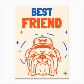Best Friend - Design Maker Featuring A Cute Dog Friend - dog, puppy, cute, dogs, puppies 1 Canvas Print