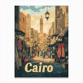 Aihrgdesign A Classic 1960s Travel Poster For Cairo 1 Canvas Print