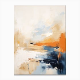Navy And Orange Autumn Abstract Painting 7 Canvas Print