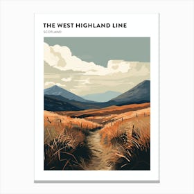 The West Highland Line Scotland 9 Hiking Trail Landscape Poster Canvas Print