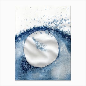 Watercolor Abstraction A Bubble In The Ocean Canvas Print