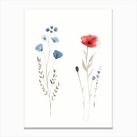 Watercolor Flowers Canvas Print