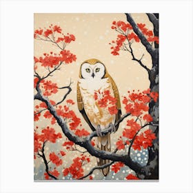 Bird Illustration Owl 3 Canvas Print