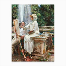 The Fountain, Villa Torlonia, Frascati, Italy (1907), John Singer Sargent Canvas Print