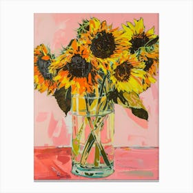 Sunflowers In A Vase 17 Canvas Print