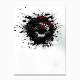 Black Splatter 1 Canvas Print