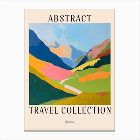 Abstract Travel Collection Poster Austria 1 Canvas Print