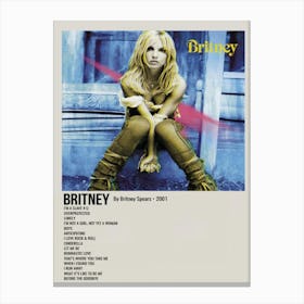 Britney By Britney Spears 2001 Poster 1 Canvas Print