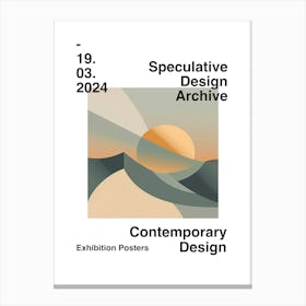Speculative Design Archive Abstract Poster 17 Canvas Print