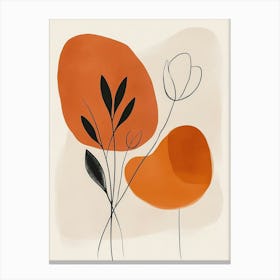 Orange Flowers Canvas Print