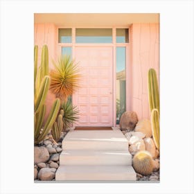 California Dreaming - Pink Mid-Century Canvas Print