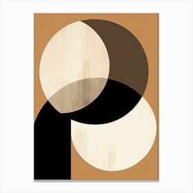 Abstract Elegance: Beige Bauhaus Canvas Print