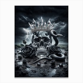 Crowned Poisonous Crystal Skull Canvas Print