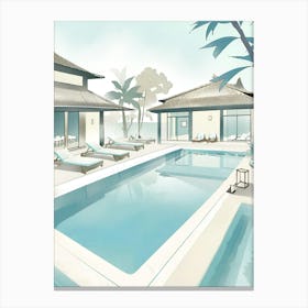 Swimming Pool blue 1 Canvas Print
