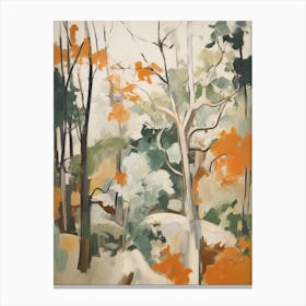 Autumn Fall Forest Pattern Painting 3 Canvas Print
