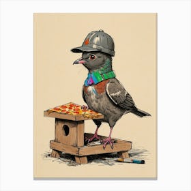 Pizza Bird Canvas Print Canvas Print