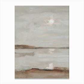 Moonlight Over The Water Canvas Print