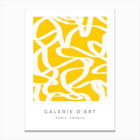 Abstract Line Yellow Canvas Print