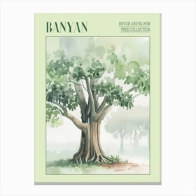 Banyan Tree Atmospheric Watercolour Painting 7 Poster Canvas Print