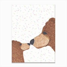Bear And Cub Canvas Print
