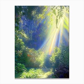 Wellington Botanic Garden, New Zealand Classic Monet Style Painting Canvas Print