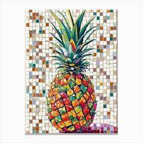 Mosaic Pineapple 4 Canvas Print