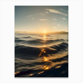 Sunset Over The Ocean -Reimagined Canvas Print