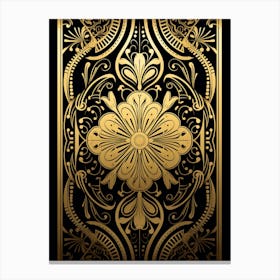 Gold Ornate Card Canvas Print