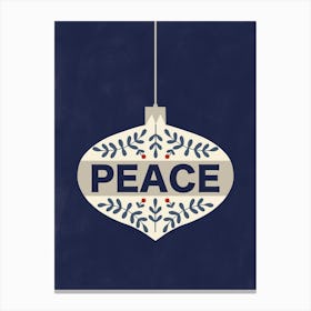 Peace Christmas Ornament Canvas Print