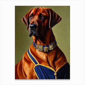 Bloodhound 3 Renaissance Portrait Oil Painting Canvas Print