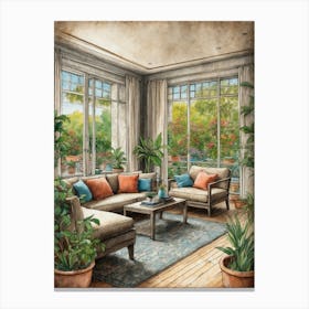 Living Room 3 Canvas Print