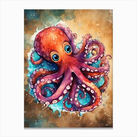 Octopus Painting Canvas Print