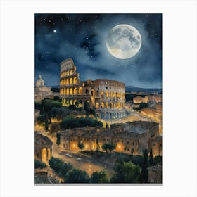 Rome's Ancient Heart, Illuminated Canvas Print