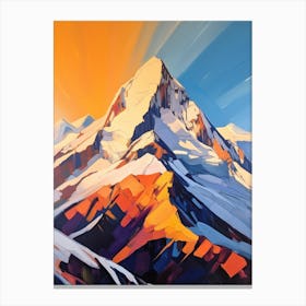 Aoraki Mount Cook New Zealand 2 Mountain Painting Canvas Print