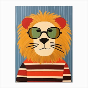 Little Lion 4 Wearing Sunglasses Canvas Print