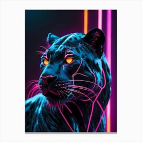 Neon Leopard Canvas Print