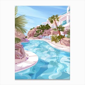 Illustration Of A Swimming Pool 2 Canvas Print