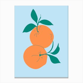 Oranges Colorful Fruit Print Canvas Print