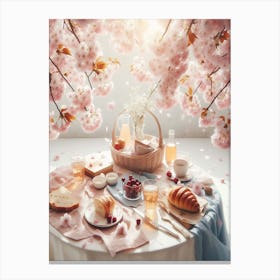 Cherry Blossoms Café Canvas Print