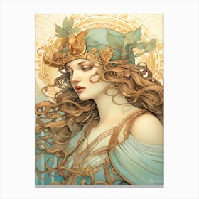 Athena Art Nouveau 2 Canvas Print